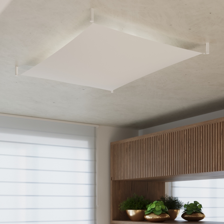 LED griestu lampa LUNA 6xG13/8,5W/230V 140x140 cm balta