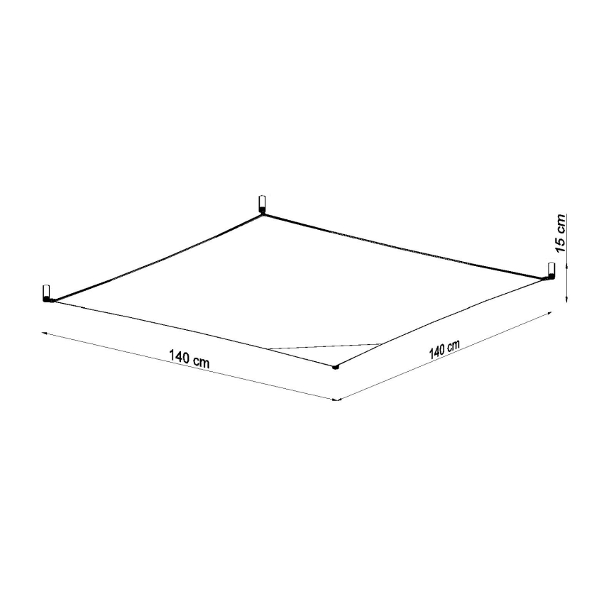 LED griestu lampa LUNA 6xG13/8,5W/230V 140x140 cm balta