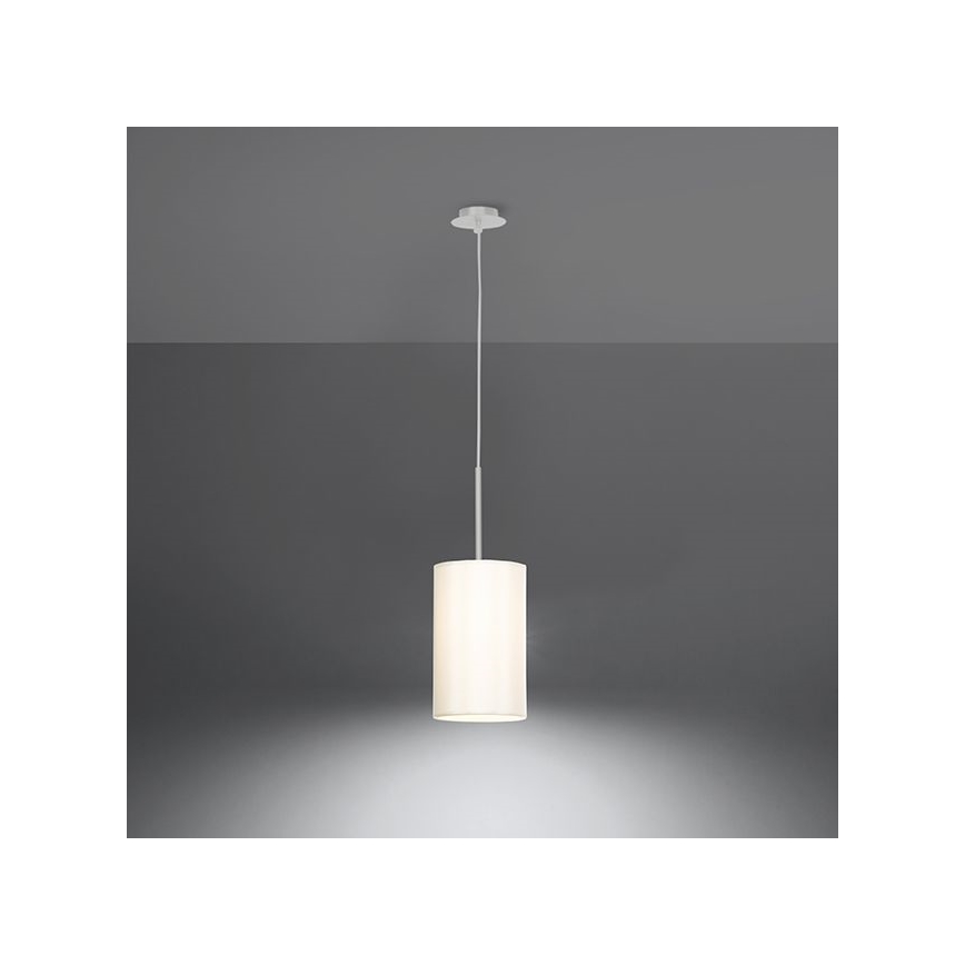 Lustra ar auklu OTTO 1xE27/60W/230V d. 15 cm balta