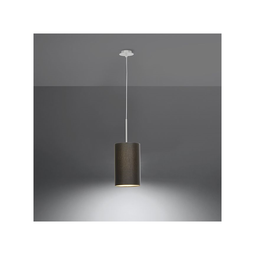 Lustra ar auklu OTTO 1xE27/60W/230V d. 15 cm melna