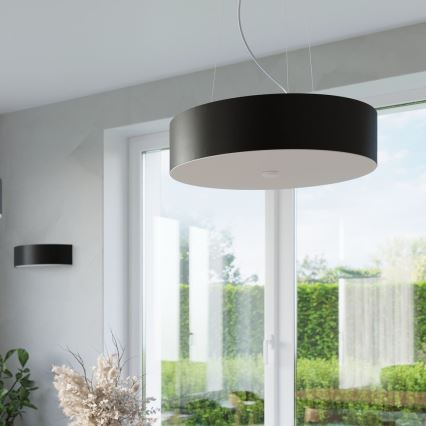 Lustra ar auklu SKALA 3xE27/60W/230V d. 30 cm melna