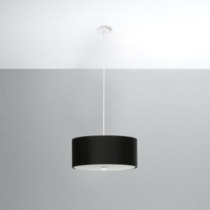 Lustra ar auklu SKALA 3xE27/60W/230V d. 30 cm melna