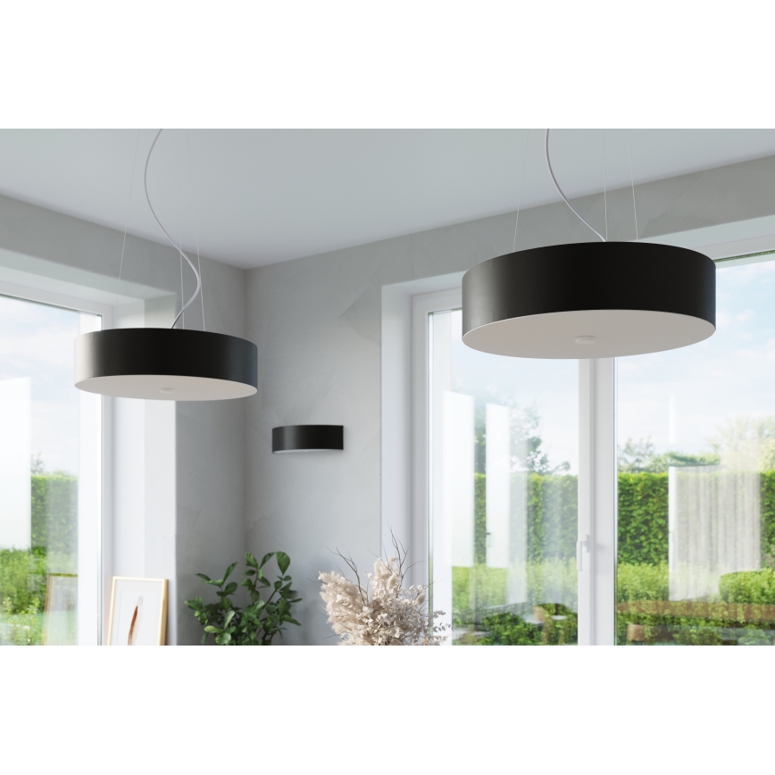 Griestu lampa SKALA 3xE27/60W/230V d. 30 cm melna
