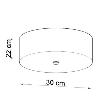 Griestu lampa SKALA 3xE27/60W/230V d. 30 cm melna