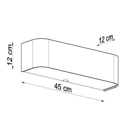 Sienas gaismeklis LOKKO 2xE14/60W/230V balts