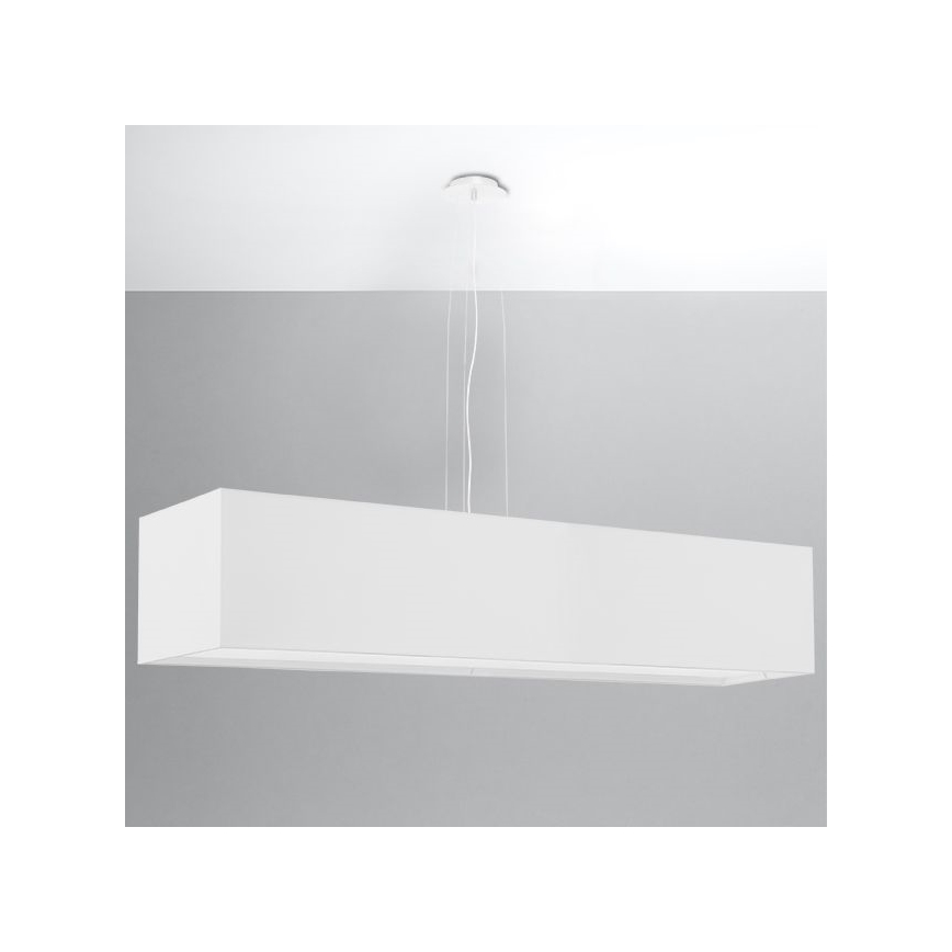 Lustra uz auklas SANTA 5xE27/60W/230V 120 cm balta