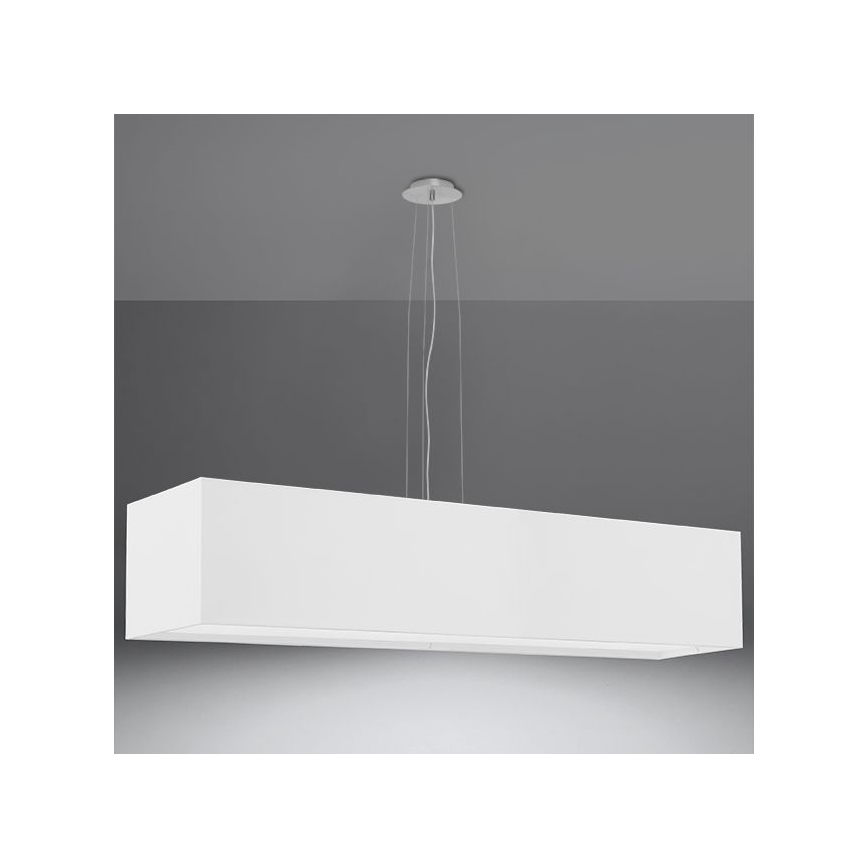 Lustra uz auklas SANTA 5xE27/60W/230V 120 cm balta
