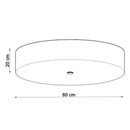 Griestu gaismeklis SKALA 6xE27/60W/230V d. 80 cm melns