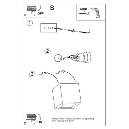 Sienas lampa LEO 1xE27/60W/230V pelēka