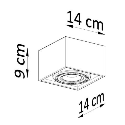 Griestu lampa QUATRO AR111 1xGU10/40W/230V betons