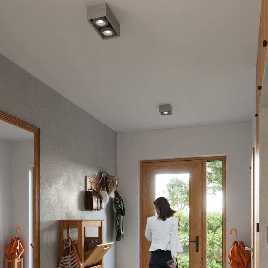 Griestu lampa QUATRO AR111 2xGU10/40W/230V betons
