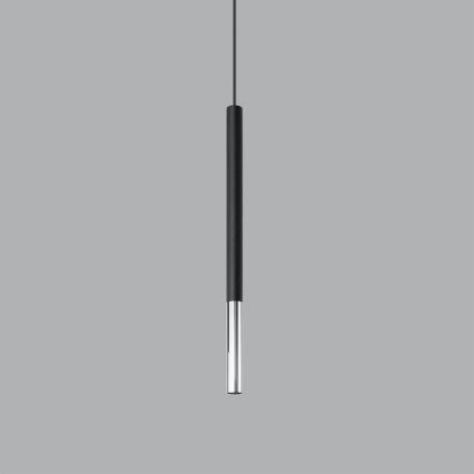Lustra ar auklu MOSAIC 1xG9/12W/230V melna/spīdīgi hromēts