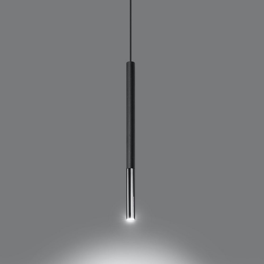Lustra ar auklu MOSAIC 1xG9/12W/230V melna/spīdīgi hromēts
