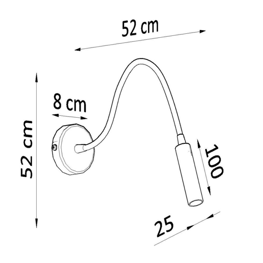 Elastīga maza lampa AXIL 1xG9/12W/230V melna