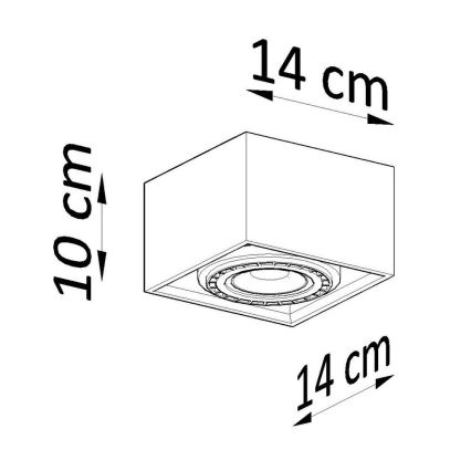 Griestu lampa QUATRO AR111 1xGU10/40W/230V dižskābardis