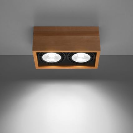 Griestu lampa QUATRO AR111 2xGU10/40W/230V dižskābardis