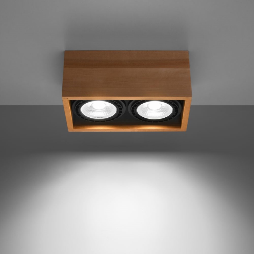 Griestu lampa QUATRO AR111 2xGU10/40W/230V dižskābardis