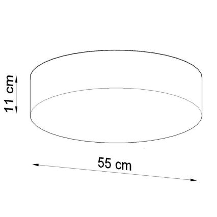 Griestu lampa ARENA 4xE27/60W/230V pelēka