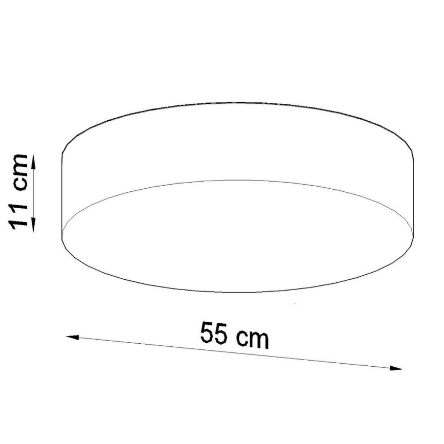 Griestu lampa ARENA 4xE27/60W/230V pelēka