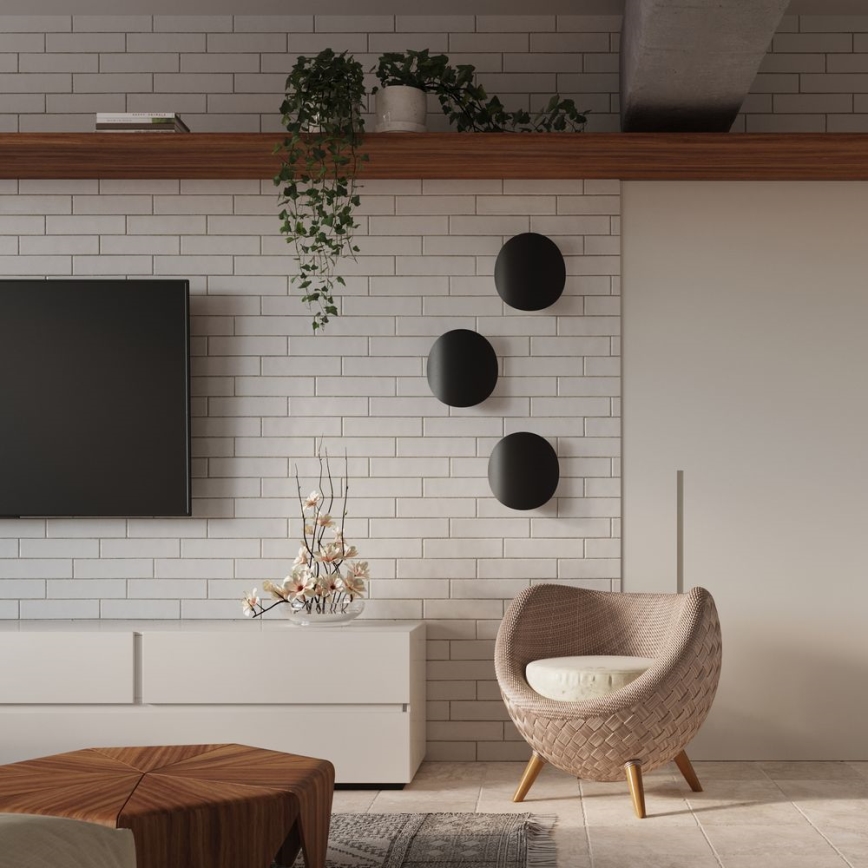 Sienas gaismeklis SENSES 2xG9/40W/230V melns