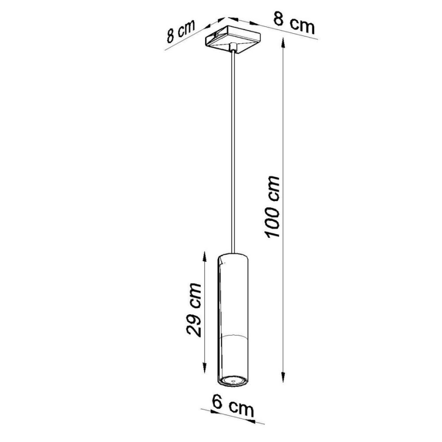 Lustra ar auklu LOOPEZ 1xGU10/10W/230V melna/spīdīgi hromēts