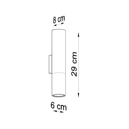 Sienas lampa LOOPEZ 2xGU10/10W/230V melna/zelta