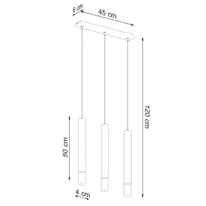 Lustra ar auklu VIZIER 3xG9/40W/230V balta