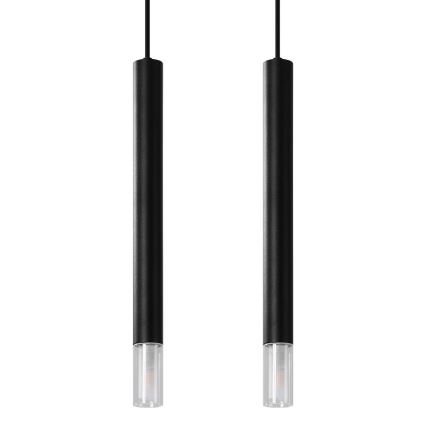 Lustra ar auklu VIZIER 2xG9/40W/230V melna