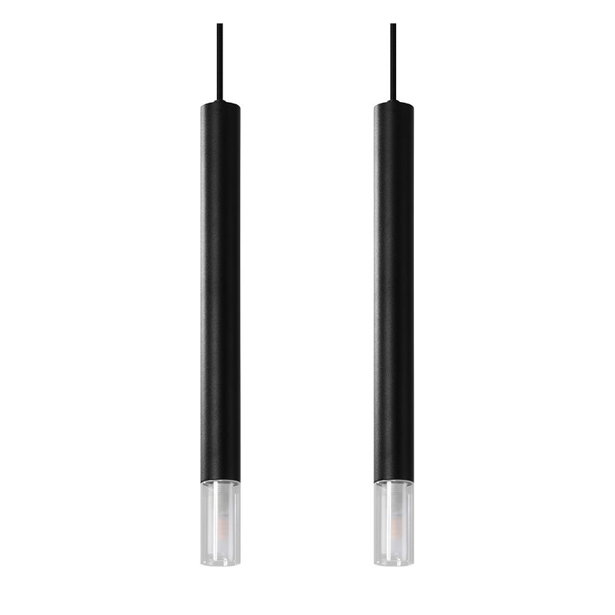 Lustra ar auklu VIZIER 2xG9/40W/230V melna