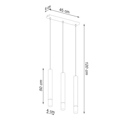 Lustra ar auklu VIZIER 3xG9/12W/230V melna