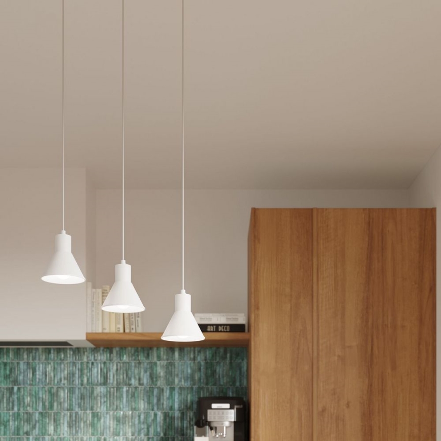 Lustra ar auklu TALEJA 1xE27/60W/230V balta
