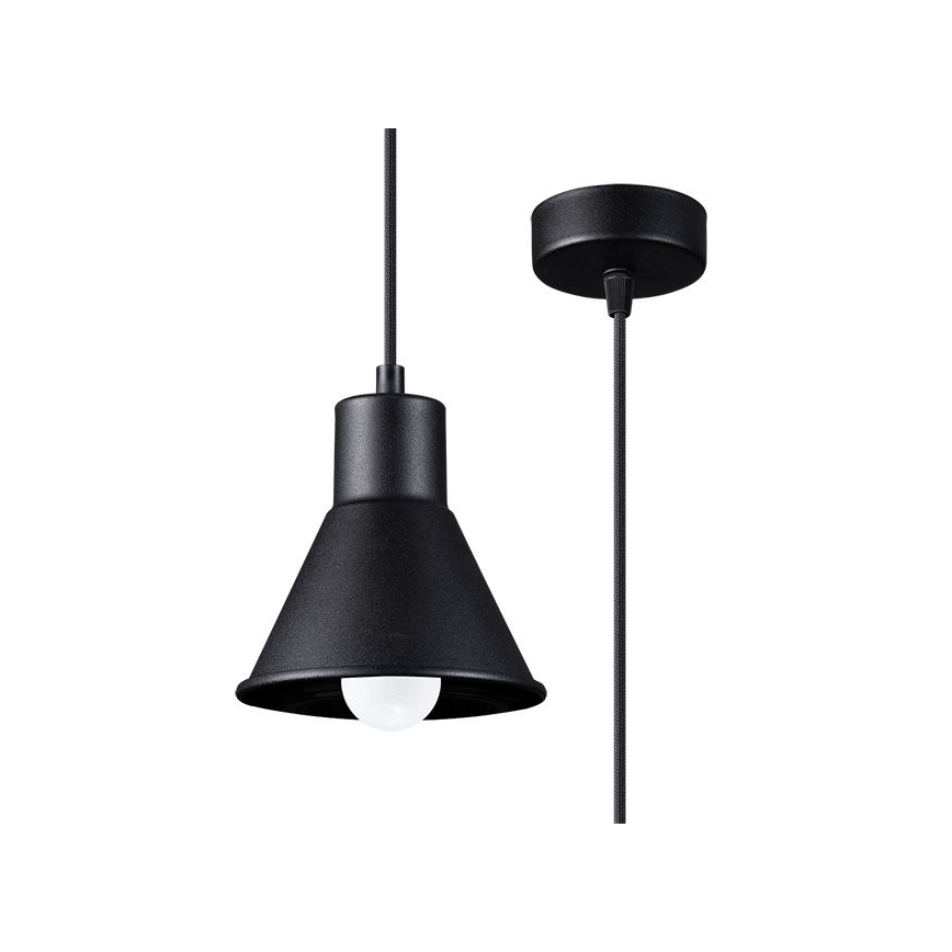 Lustra ar auklu TALEJA 1xE27/60W/230V melna
