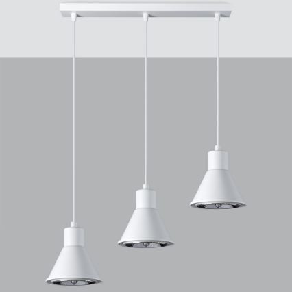 Lustra ar auklu TAZILA 3xES111/60W/230V balta