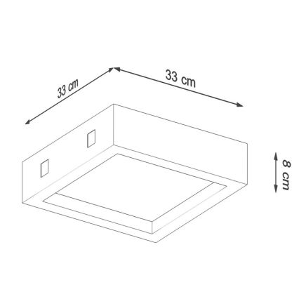 LED Griestu gaismeklis RIZA LED/18W/230V betona