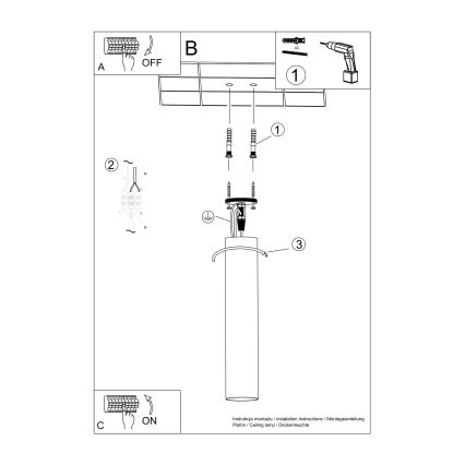 Starmetis LAGOS 1xGU10/10W/230V 20 cm balta