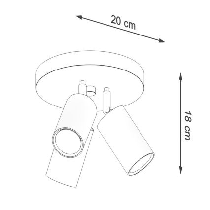 Starmetis RING 3xGU10/10W/230V balta