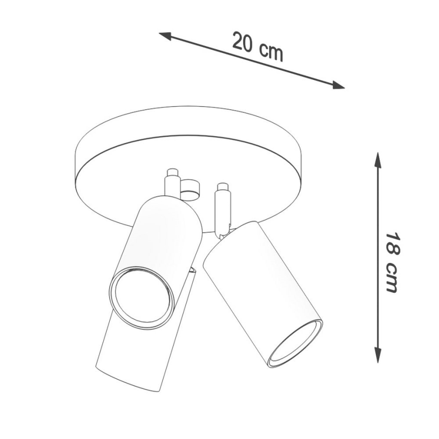 Starmetis RING 3xGU10/10W/230V balta