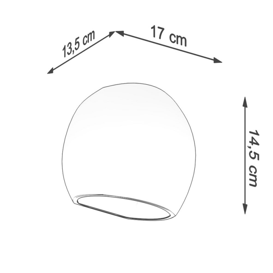 Sienas lampa GLOBE 1xE27/60W/230V spīdīgi balta