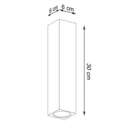 Starmetis KEKE 1xGU10/40W/230V 30 cm ozolkoks