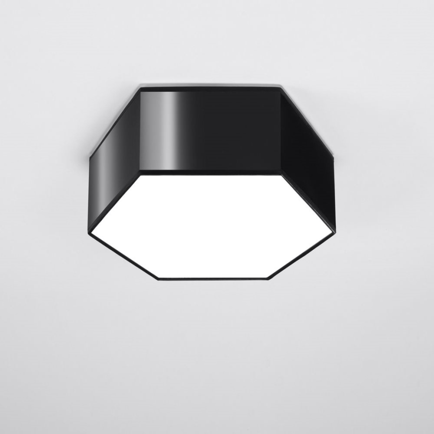 Griestu gaismeklis SUNDE 2xE27/60W/230V 11,5 cm melns