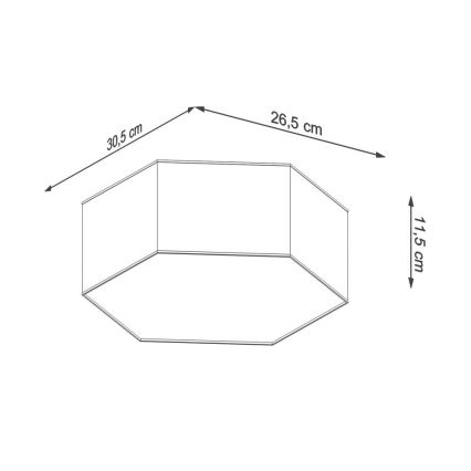 Griestu gaismeklis SUNDE 2xE27/60W/230V 11,5 cm melns