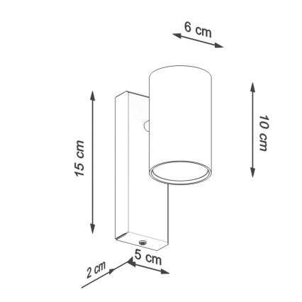 Sienas gaismeklis UTTI 1xGU10/40W/230V balts