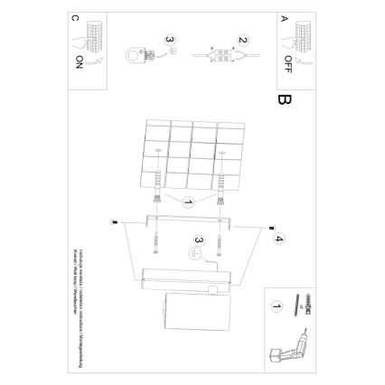 Sienas gaismeklist UTTI 1xGU10/40W/230V melns