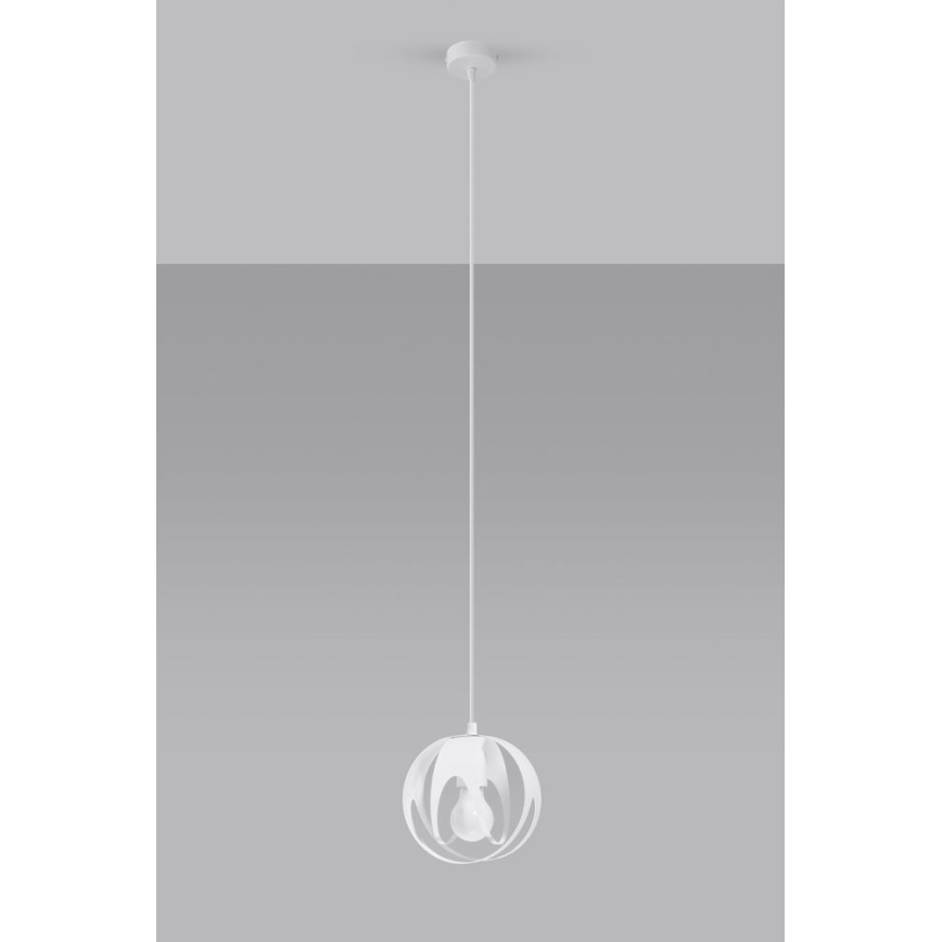 Lustra ar auklu TULOS 1xE27/60W/230V balta
