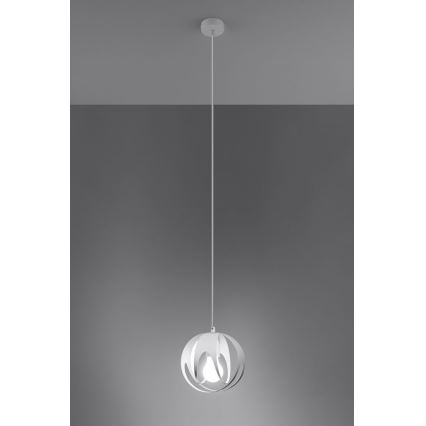 Lustra ar auklu TULOS 1xE27/60W/230V balta