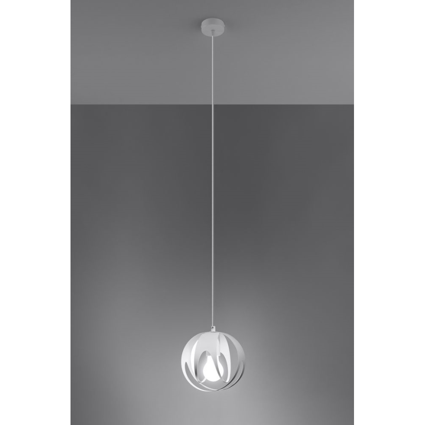 Lustra ar auklu TULOS 1xE27/60W/230V balta
