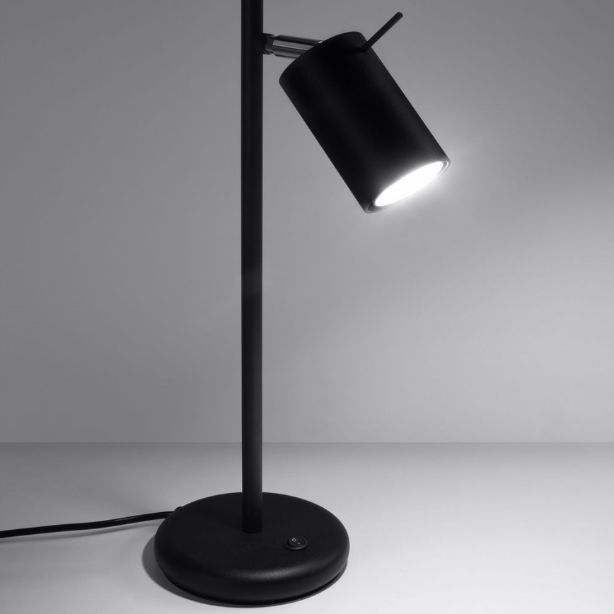 Galda lampa RING 1xGU10/10W/230V melna