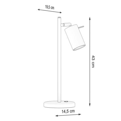 Galda lampa RING 1xGU10/10W/230V melna