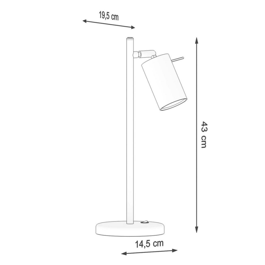 Galda lampa RING 1xGU10/10W/230V melna