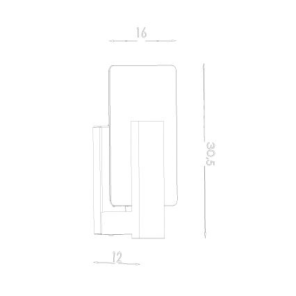 Sienas gaismeklis LAPPO 1xE14/10W/230V wenge